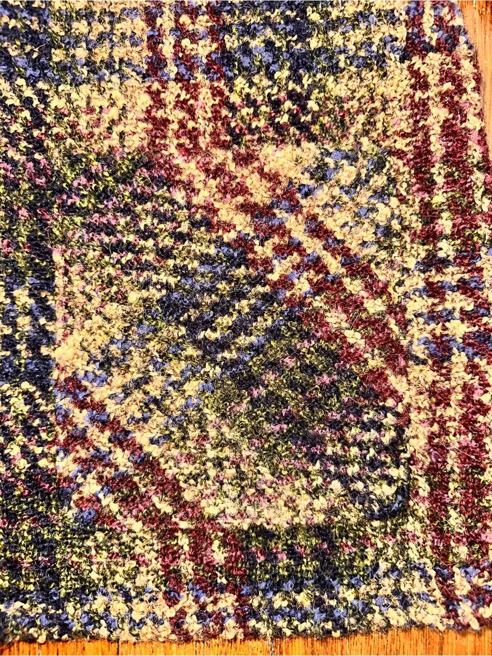 XL Women’s Weave Of The Irish Wool Blend Plaid Purple Multicolor Buttoned Jacket - Picture 3 of 7
